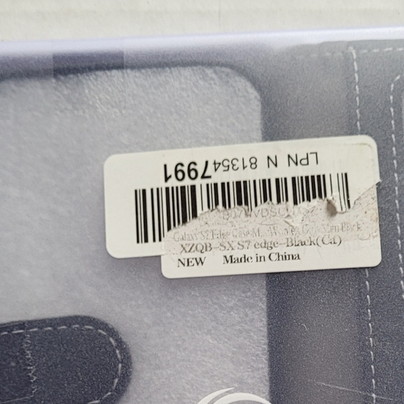 Asuwish Compatible with Samsung Galaxy S7 Edge Wallet Case XZQB SX Black - Picture 7 of 7